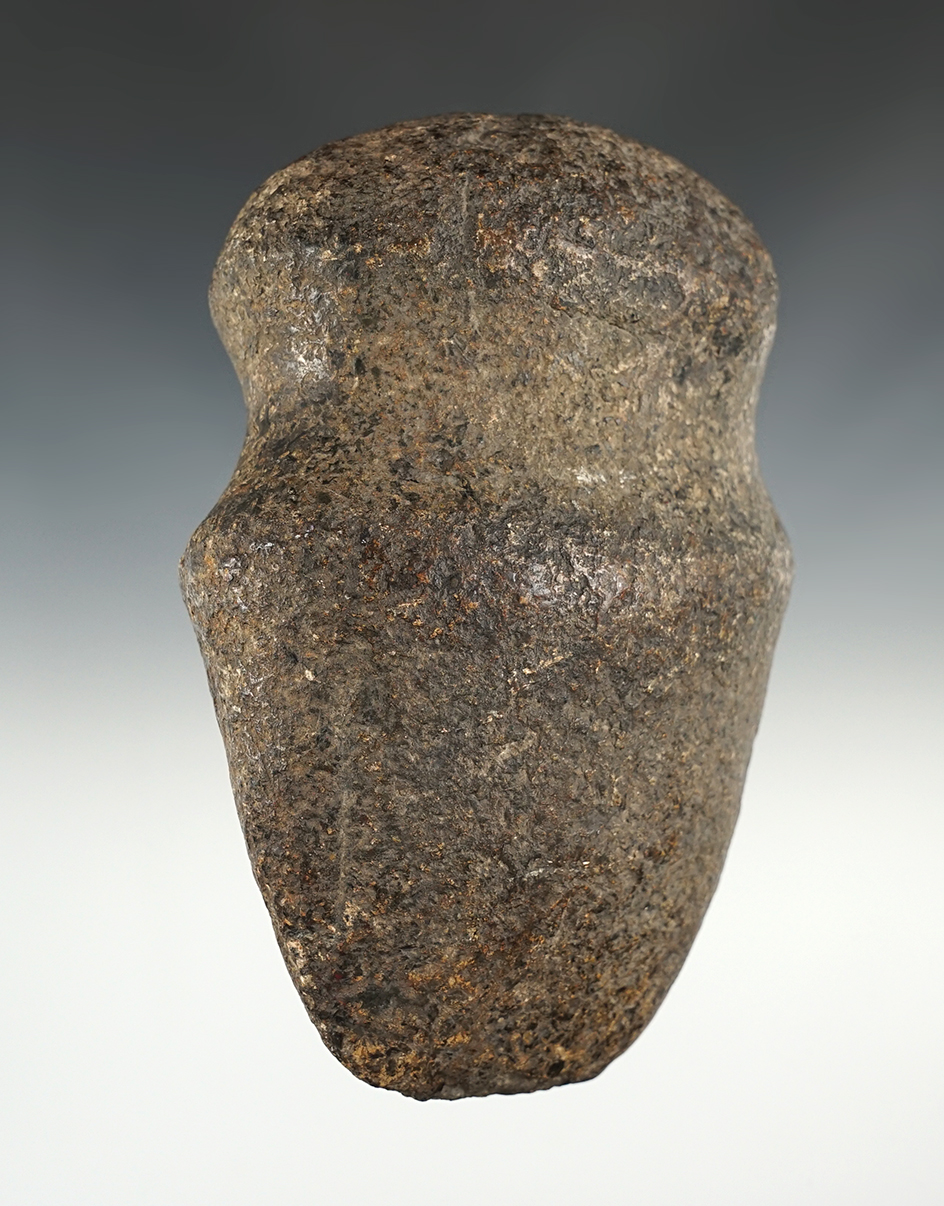 5 3/4" Heavily patinated Full Groove Axe found in Hardin Co., Kentucky by G. Black in 1999.