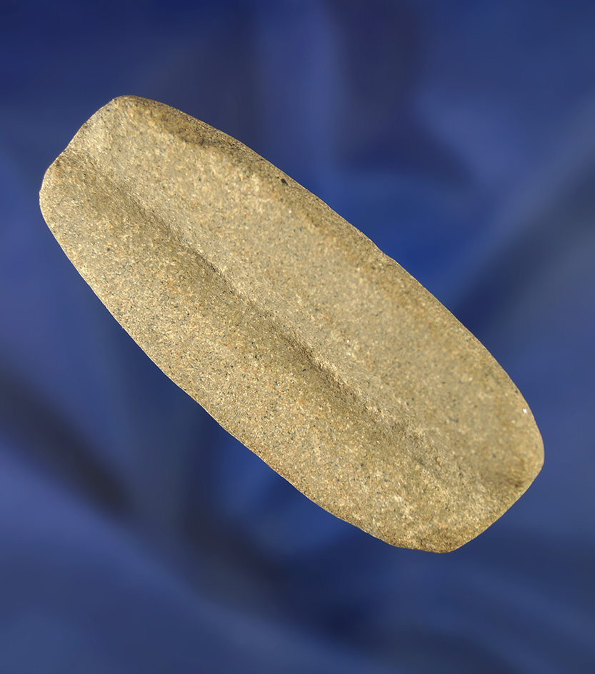 Arrow Shaft Straightener/Smoother, made of Sandstone, 2 3/4"L. Found near the Columbia River.