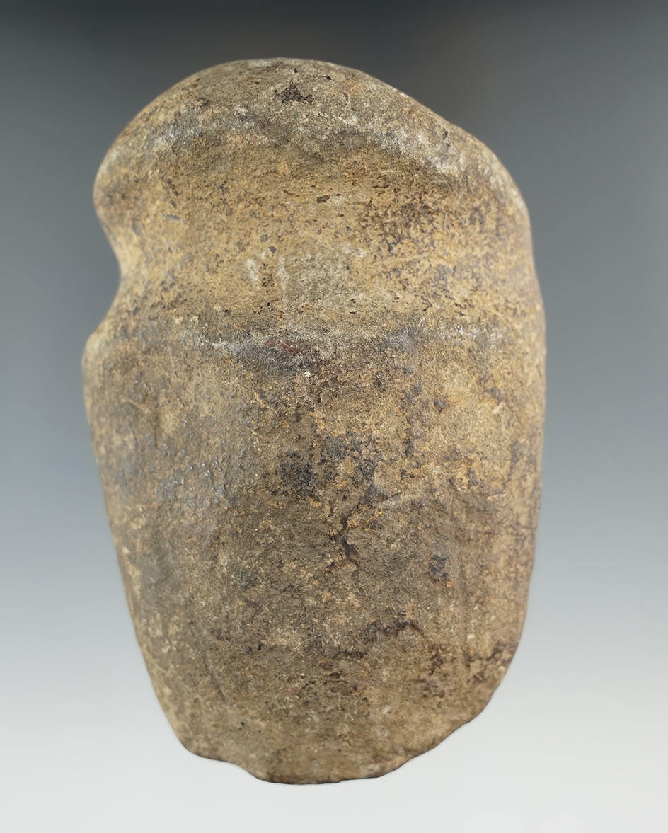 4 5/16" long 3/4 grooved Axe with an old tag that reads "cliff dwellers southern Colorado".