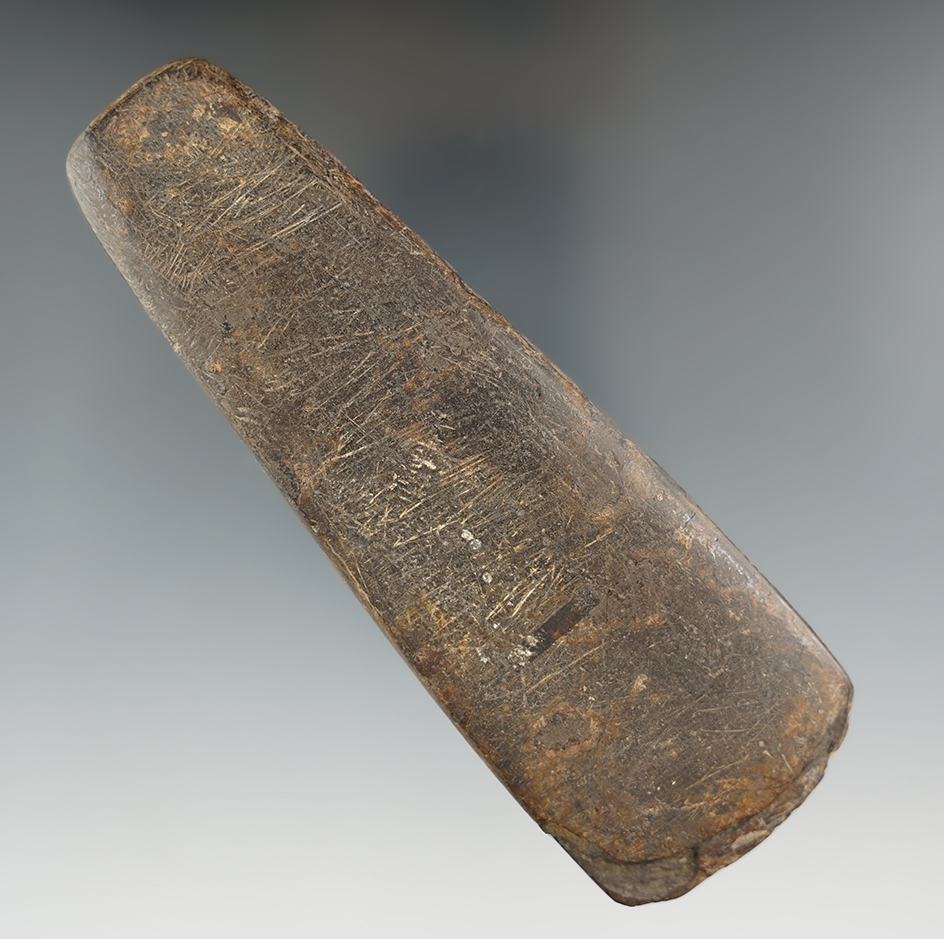 5" Celt made from shale found in Mason County West Virginia. Some delamination at bit.