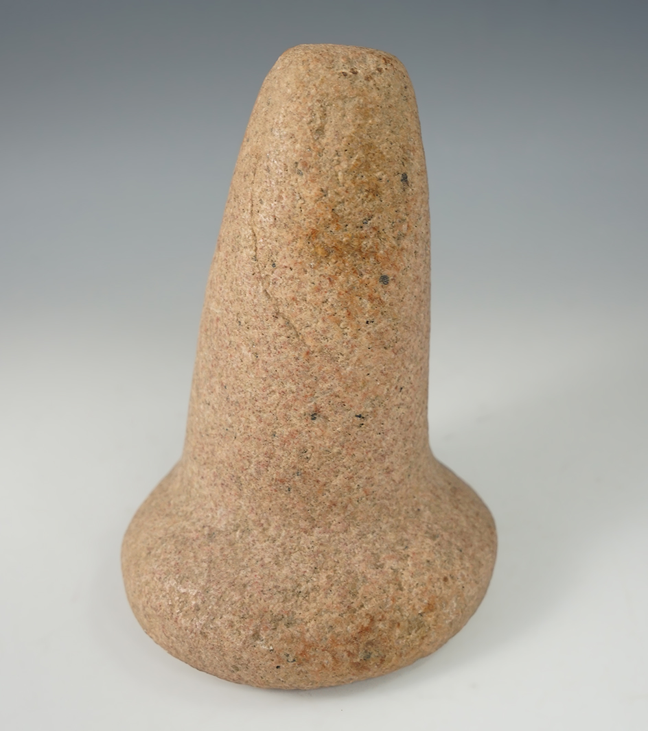 5 3/16" well styled quartz Bell Pestle found in Georgia.