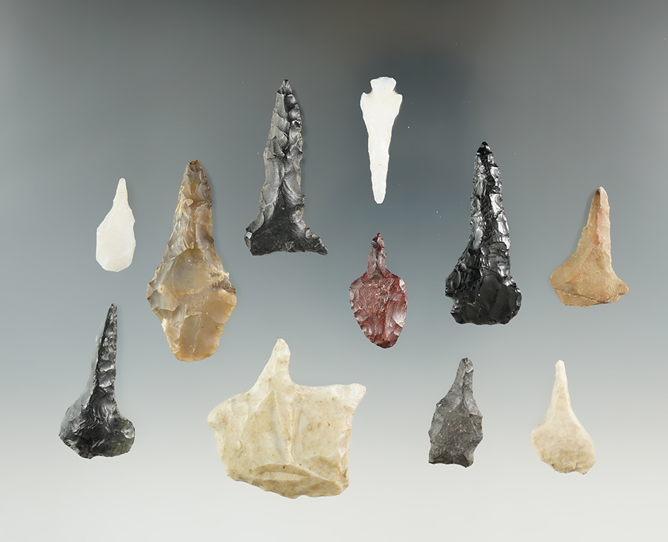 Group of 11 drills and perforator found near the Columbia River in Washington and Oregon.