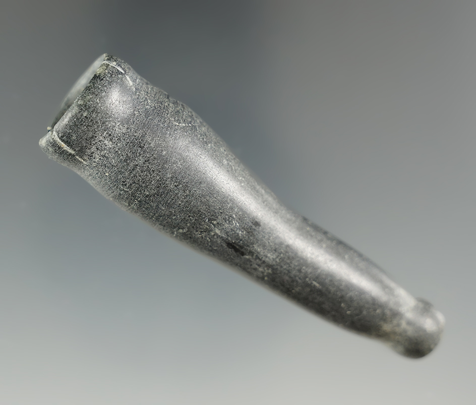 2 15/16" long Steatite Pipe found in North Carolina.