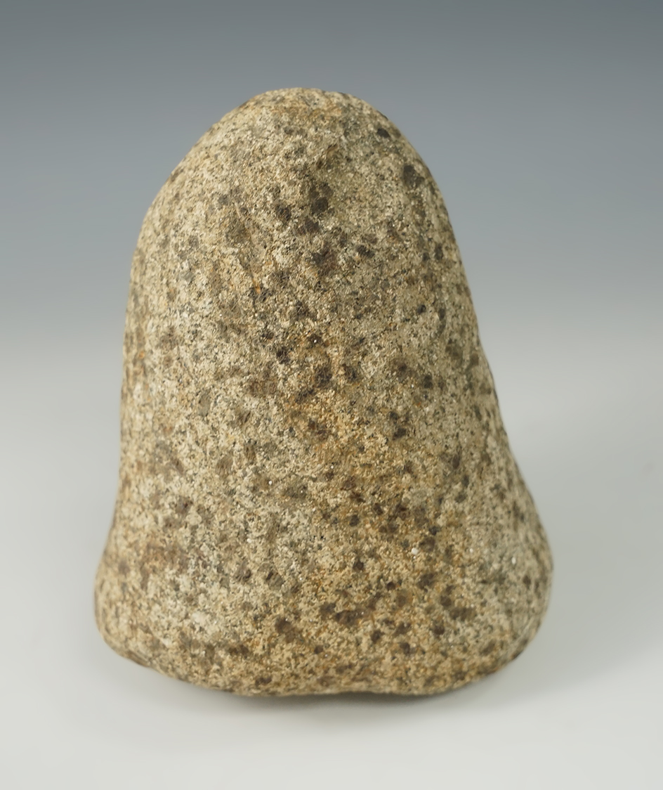 4 1/8" tall Bell Pestle made from granite found in southern Ohio.