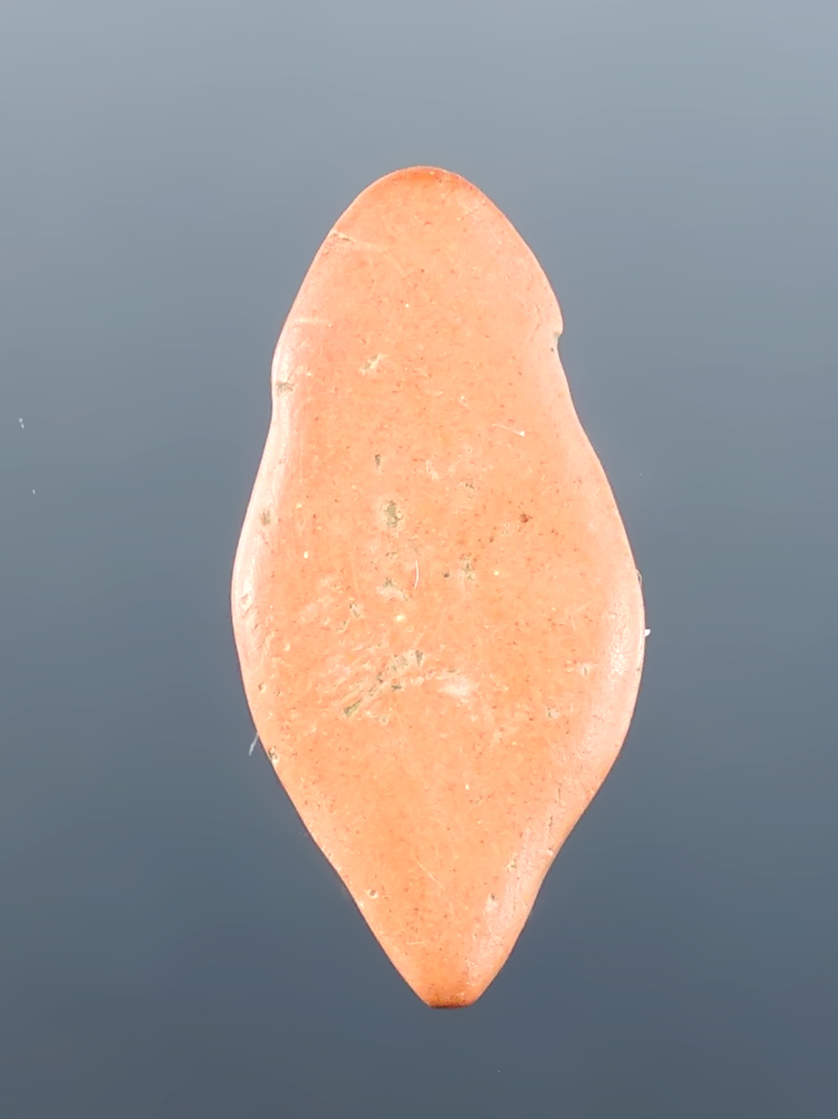 15/16" Drilled Catlinite Pendant found in New York.