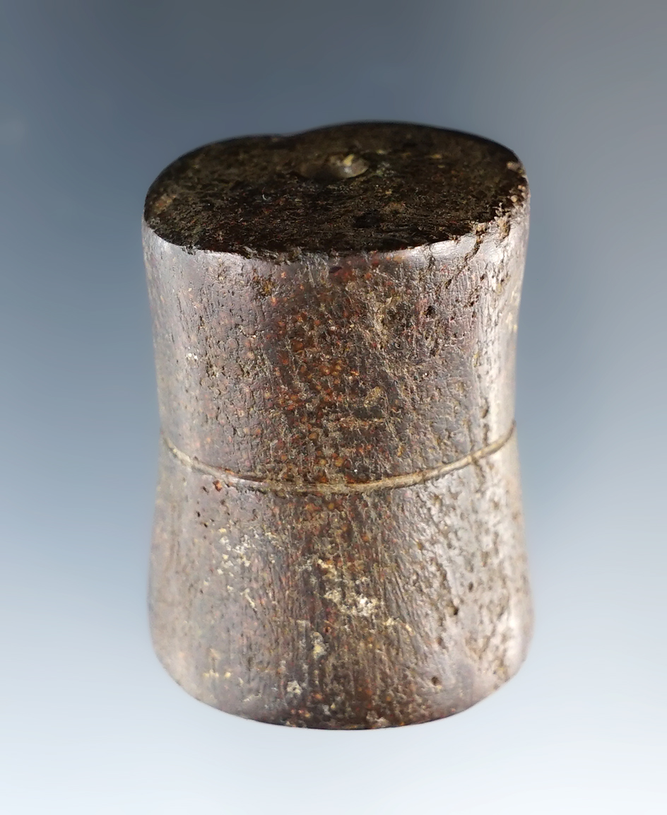 1 1/2" Engraved Ft. Ancient Stone Spool, Ohio.