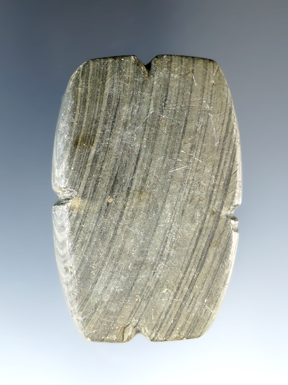 2"  Notched Bar Weight found in Indiana,  Banded Slate.