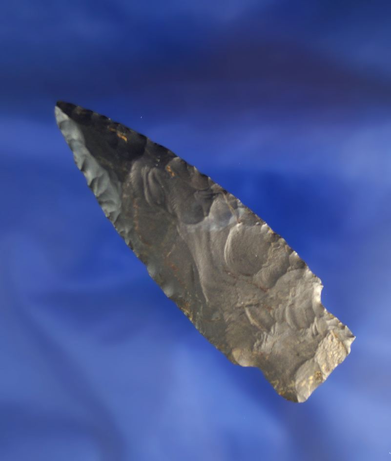 3" Stone Square Stem knife found in Cherry County Nebraska. Comes with a Rogers COA.