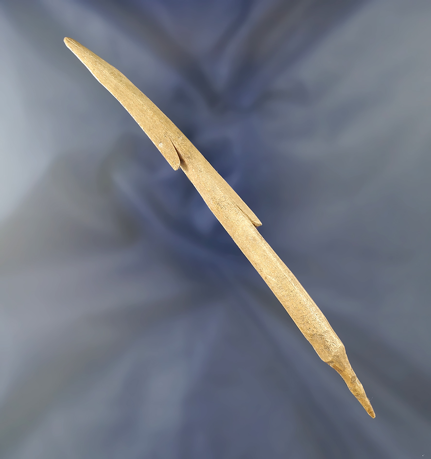 6 3/16" socketed bone harpoon tip in very nice condition that is well patinated. n Alaska.