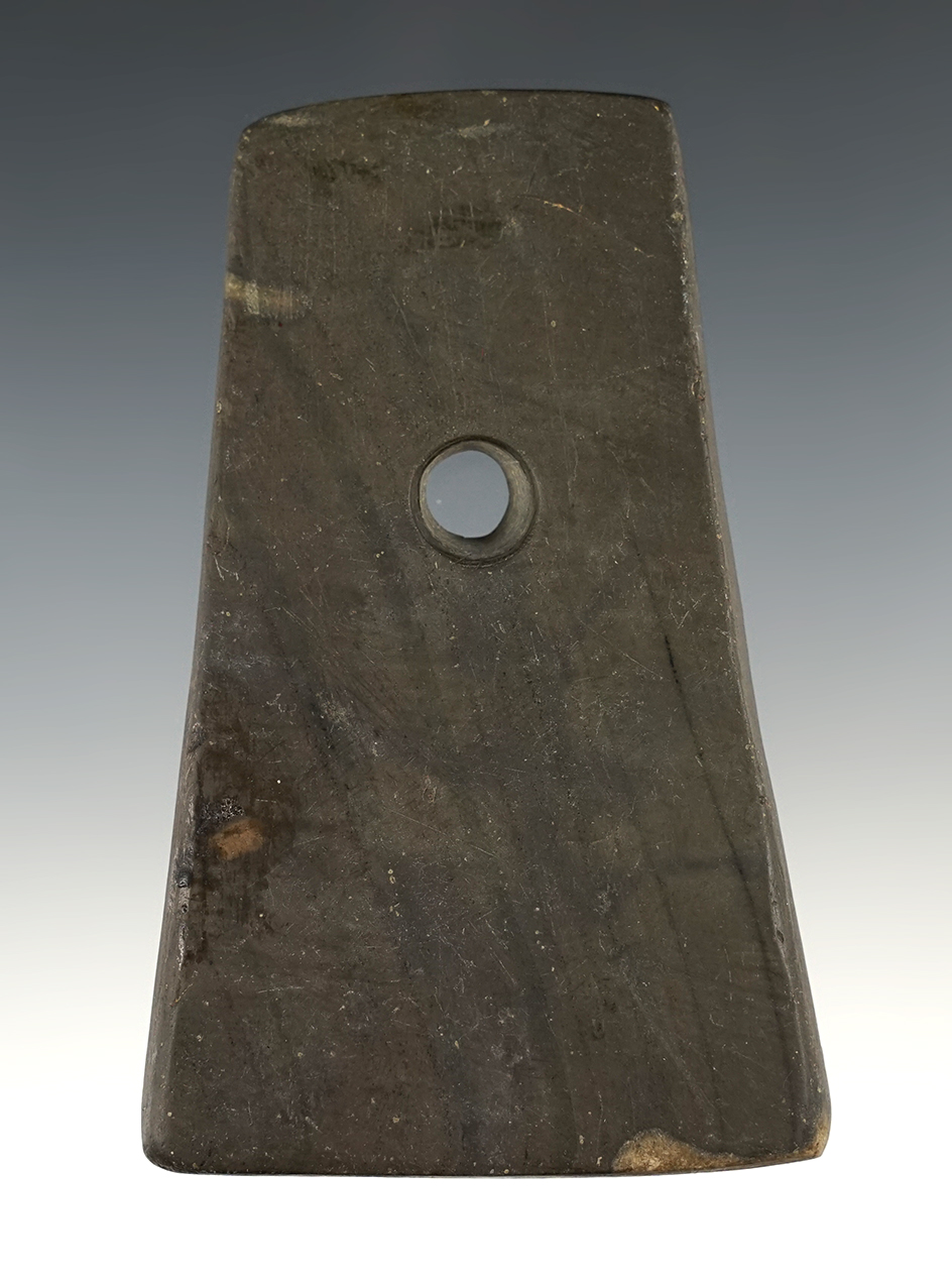 3 11/16" Trapezoidal Pendant that is well patinated found in Ohio.