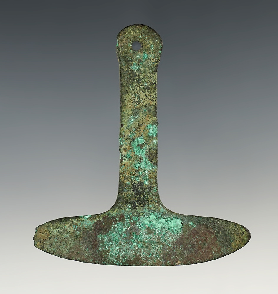 Well patinated 2 13/16" PreColumbian Tumi found in South America.