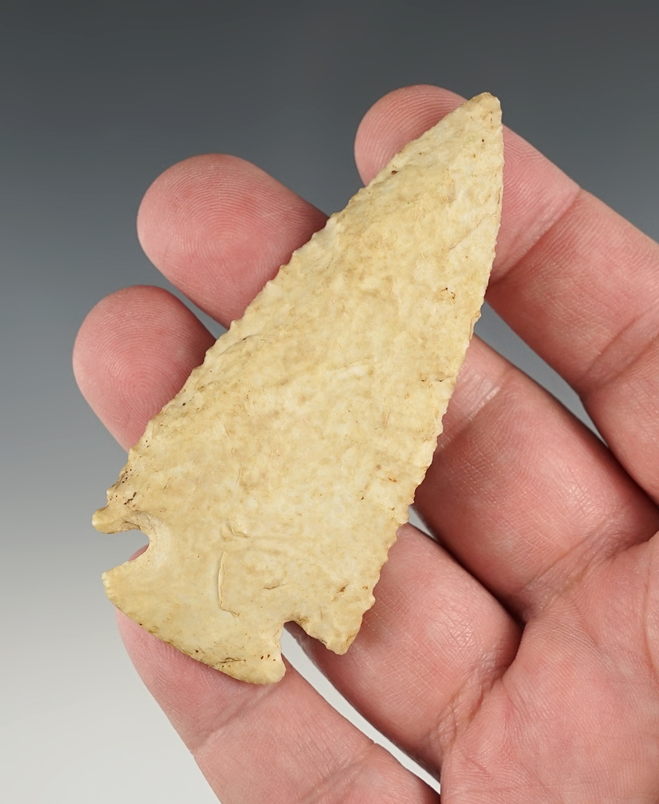 Beveled and well made 3 3/16" Dovetail found in Greene Co., Illinois.