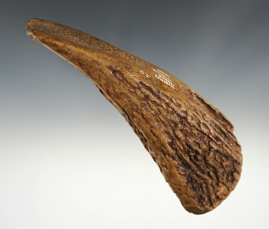 5 3/8" Elk Horn gouge that is heavily patinated found near Wakemap Mound, Columbia River.