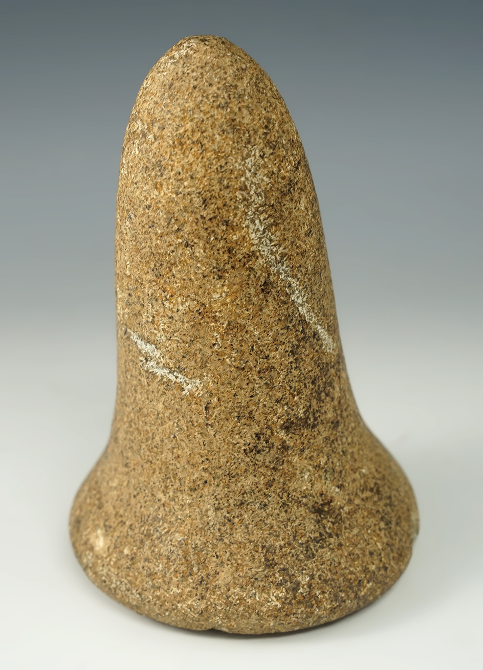 5 1/2" Very finely made and symmetrical Flared Bell Pestle with great polish and form.