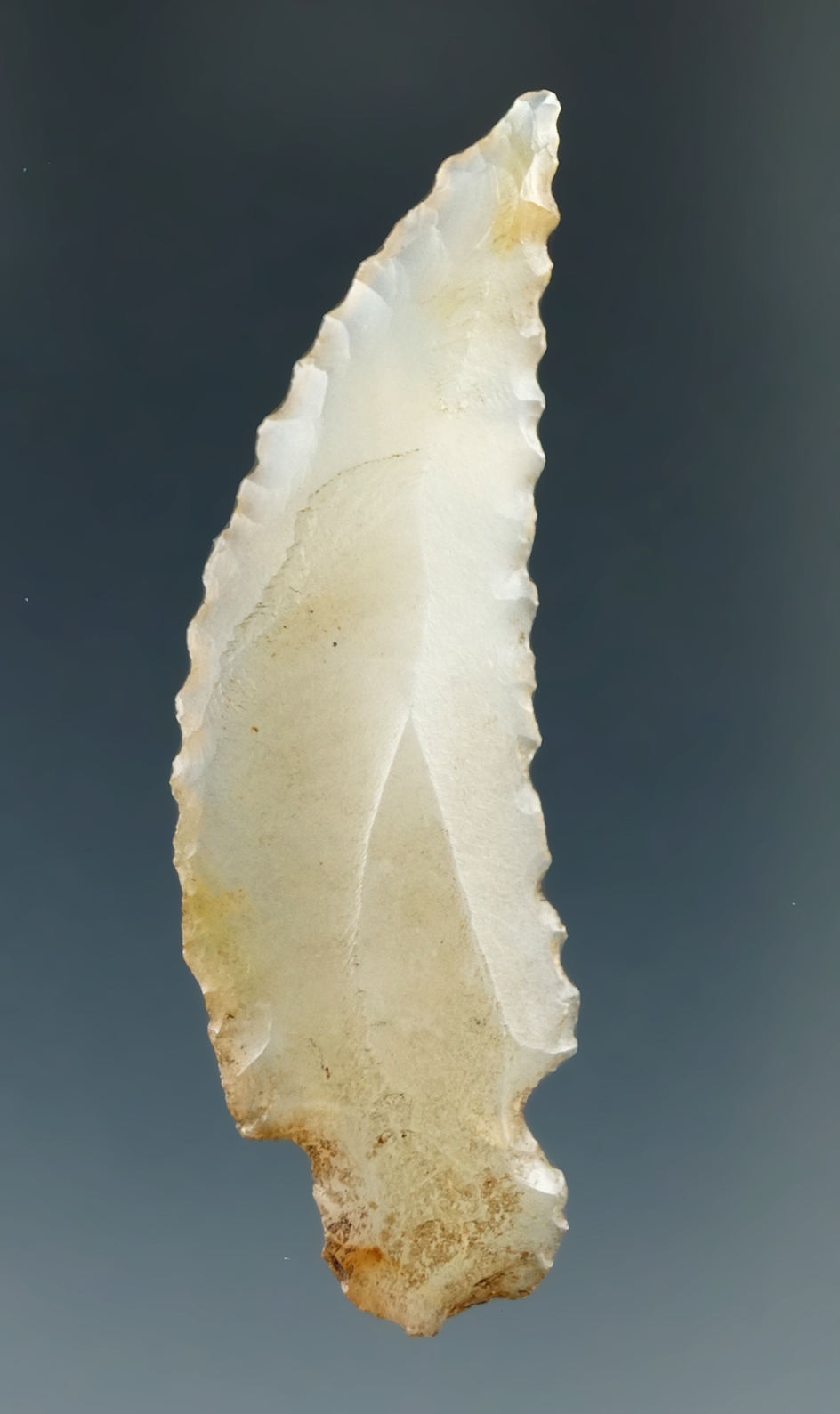 1 3/4" Serrated Eccentric made from Translucent Clear Agate, found near the Columbia River.