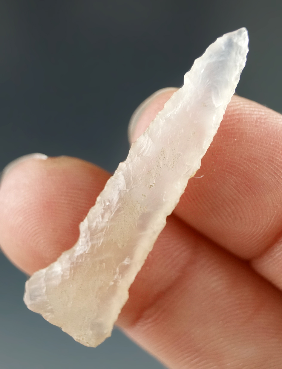 1 1/2" Drill made from Clear Agate, found near the Columbia River.