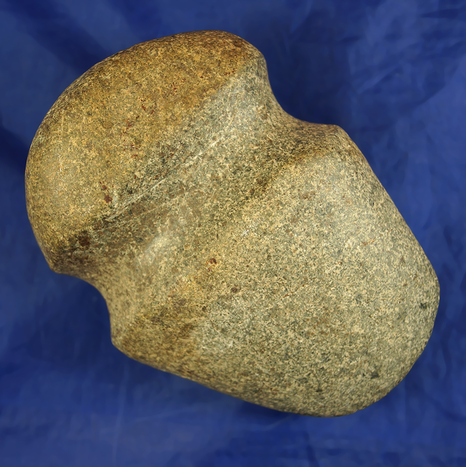 5 3/16" Full Grooved Hardstone Axe that is nicely polished. Found by Jim Snyder in Farifield Co., OH