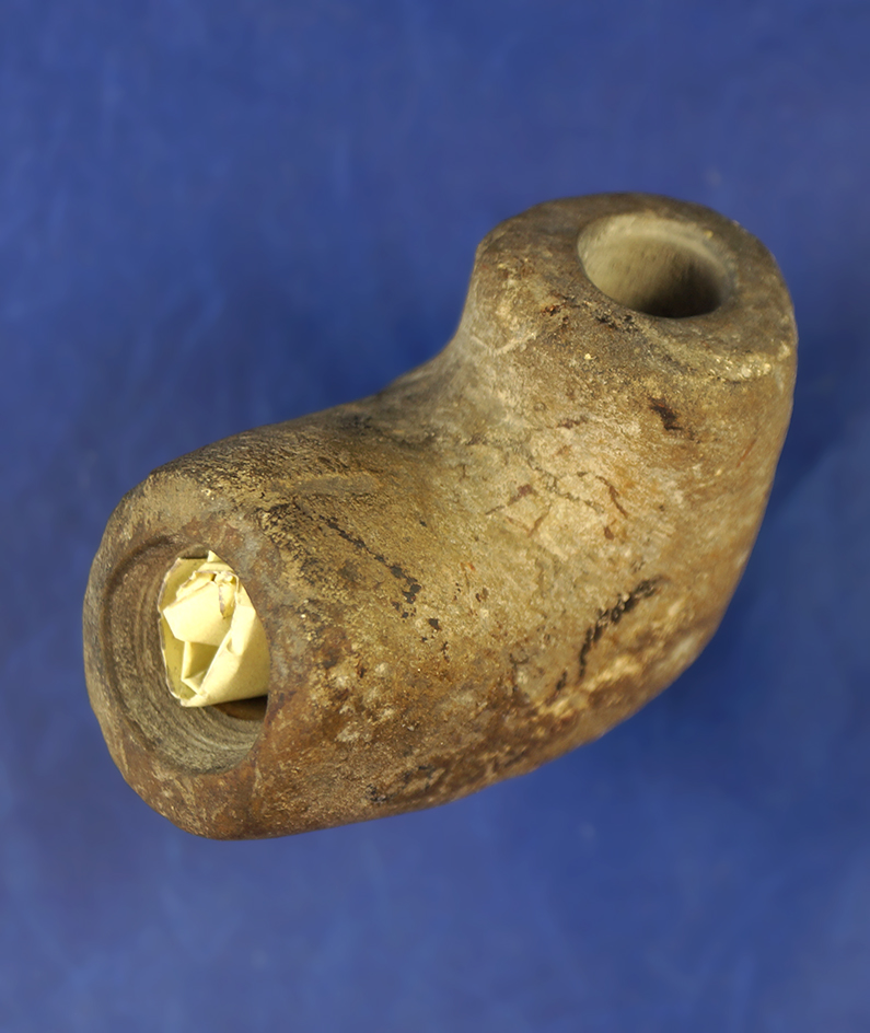 1 3/4" Sandstone Ft. Ancient Pipe found in Meigs Co., Ohio.