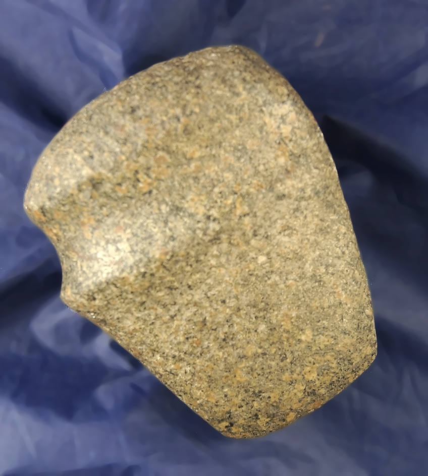 Well developed 5 5/8" Long 3/4 Grooved Axe with a restored ding to the bit. Found in Ohio.