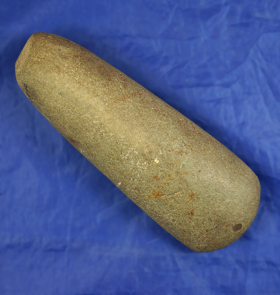 Rare style 6 3/8" Ridged Center Adze found in Hopewell Twp., Perry Co., Ohio.