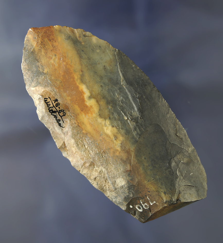 Heavy River patina on this 3 13/16" Blade found near the Santa Fe River, Alachua Co., Florida.