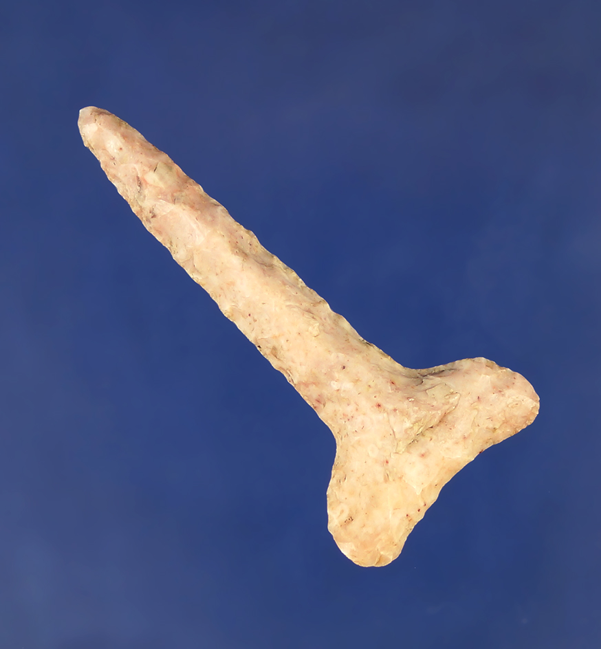 2 1/8"  Flint Ridge Flint Drill found in Ohio.