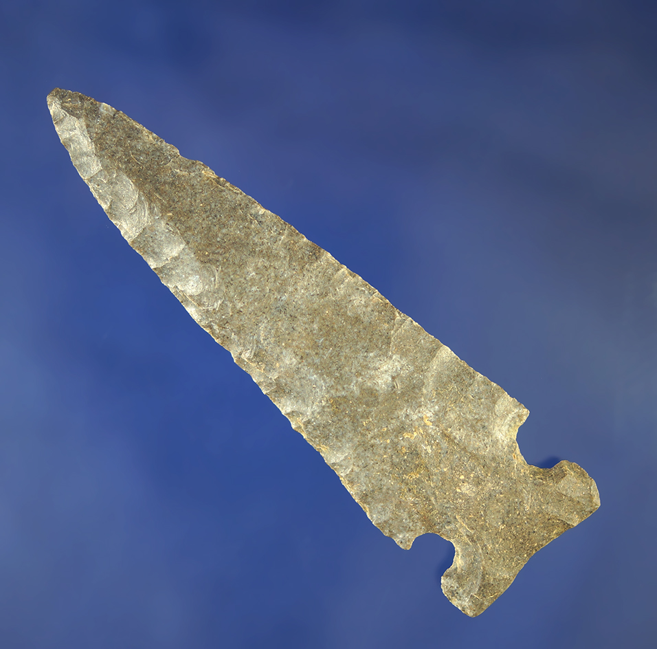 3 5/8" Big Sandy made from Hornstone, found in Harrison Co., Indiana. Comes with a Jackson COA.