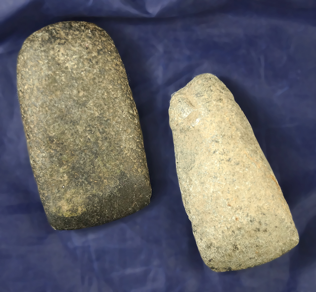 Pair of 3 3/4" Celts in nice condition, found in Ohio.