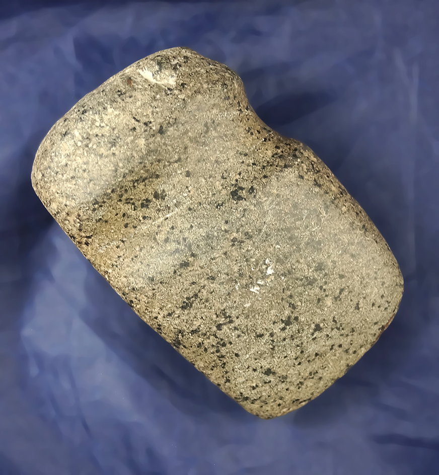 3 3/8" Long 3/4 Grooved Axe made from attractive speckled Hardstone - Adams Co., Ohio.