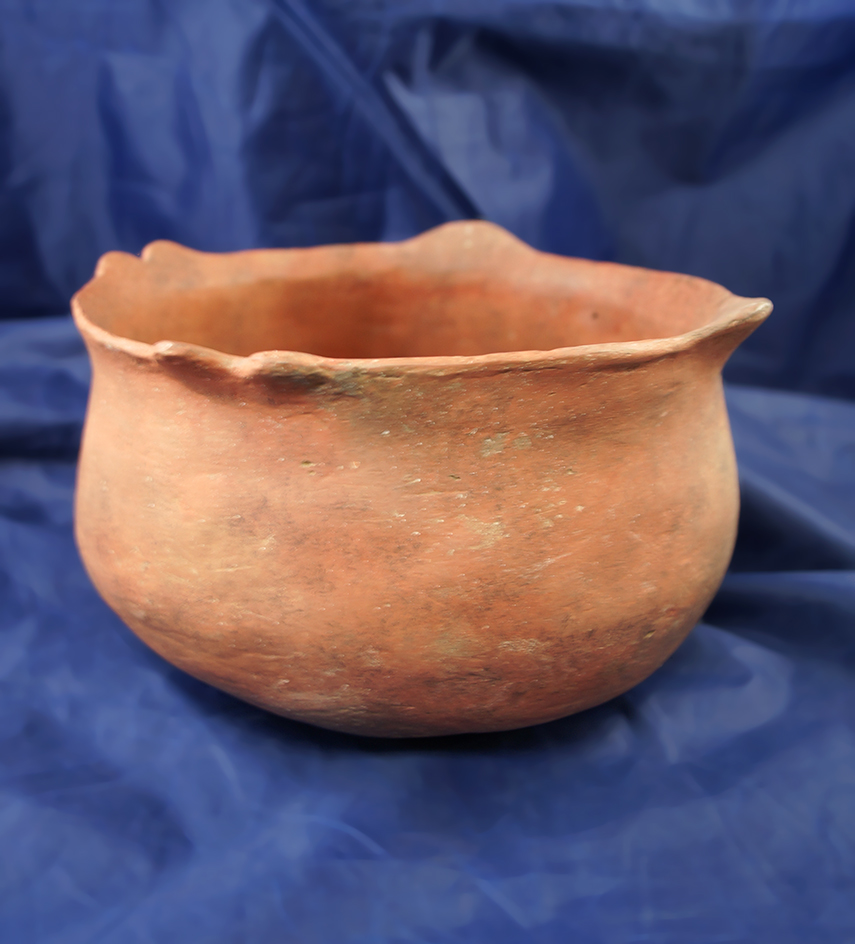 7 1/2" heavily restored Mississippian bowl.
