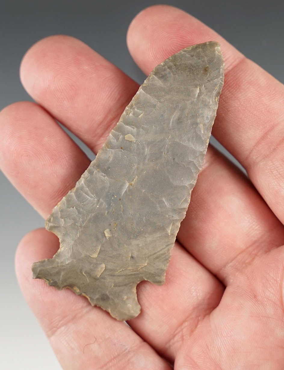 Nice 2 13/16" Cornernotch found by Max Clark in Wabash Co., Illinois.