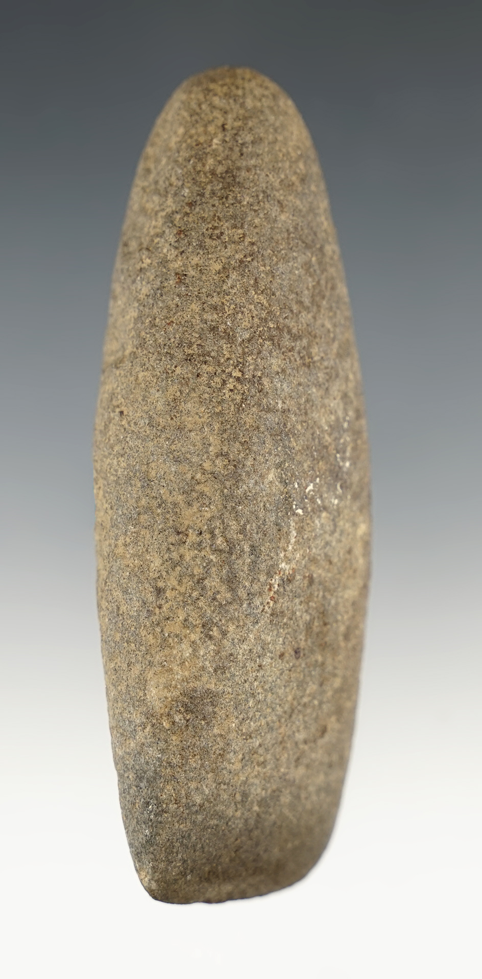 3 7/8" Hardstone Celt found in Stark Co., Ohio. Nice polish to the bit area.