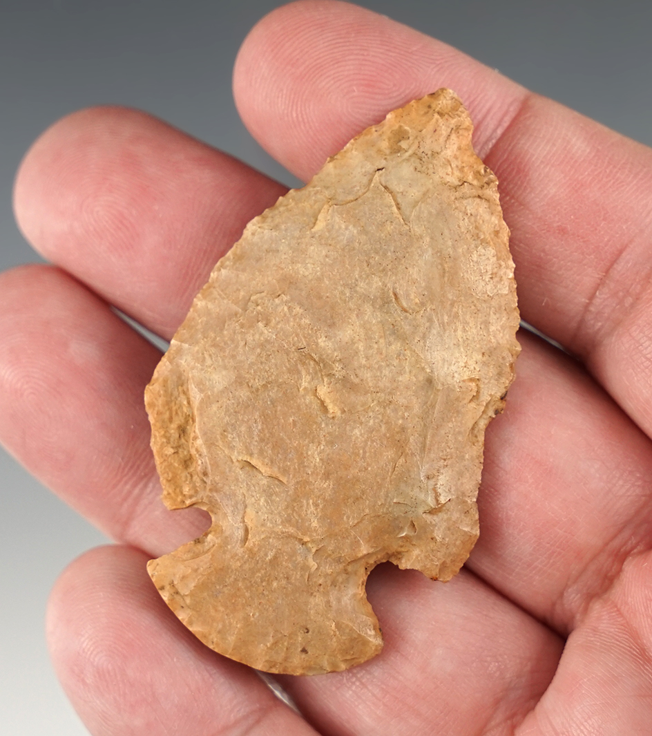 2 3/8" Dovetail made from Carter Cave flint. Found in Crawford Co., Pennsylvania.