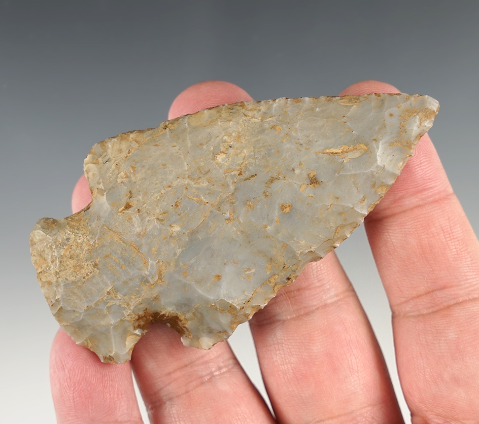 3 3/8" Kentucky Hopewell with excellent patina and age on the surface.