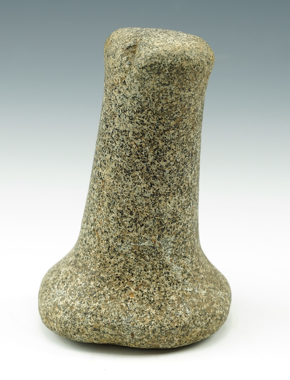 5 3/4" Bell Pestle with a cupped bottom. Found in Greene Co., Ohio. Ex. John Lutz Collection.