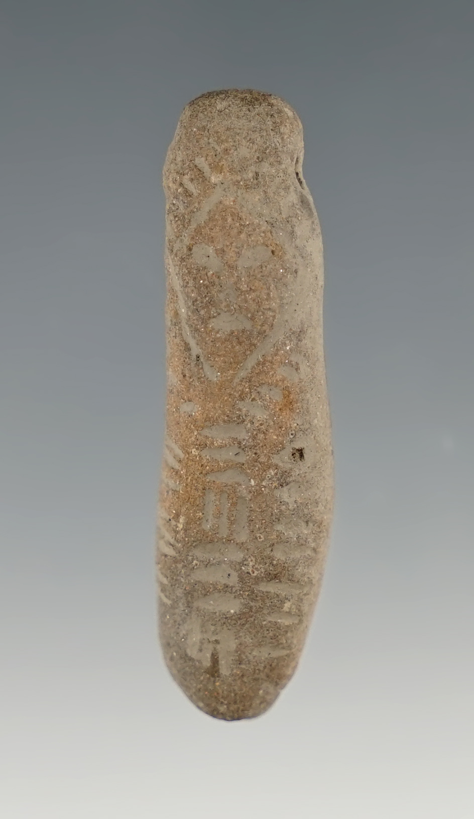 Rare 1 5/8" Shoto Clay Figurine found at the Herzog Site, Clark Co., Washington.