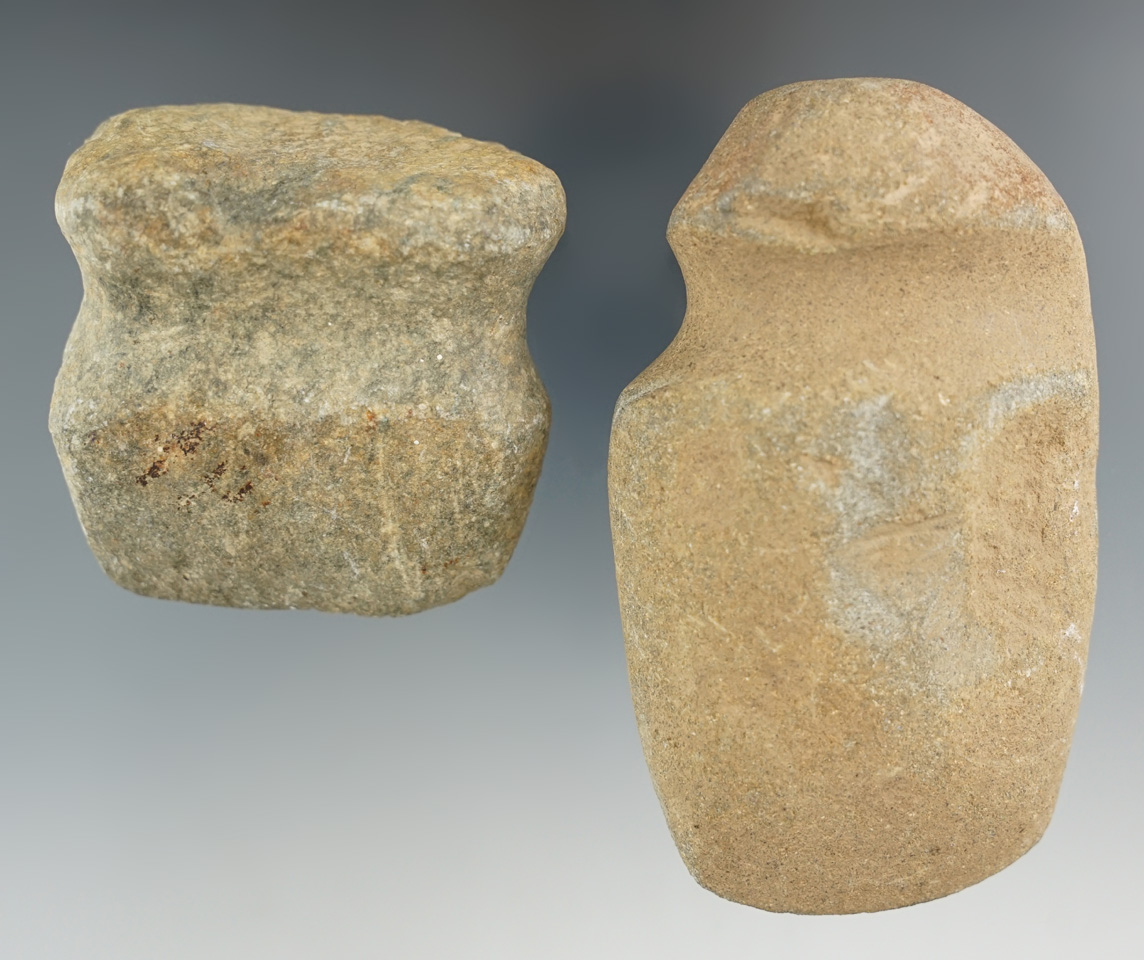 Pair of Grooved Axes found in Indiana, largest is 4 1/4".