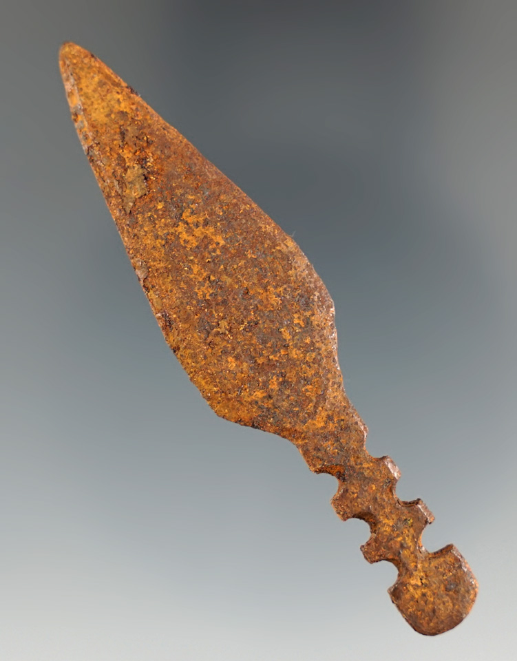 2" Long Iron Arrow Point found in Alaska. Circa 1800's.