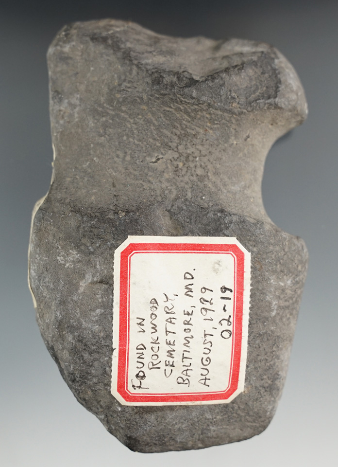 5" Full Grooved Axe found in Baltimore, Maryland, in August 1929.