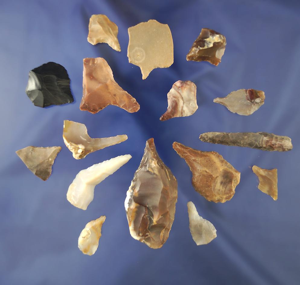 Group of 16 assorted punches, awls and drills all found by Dewey Schmid - Columbia River