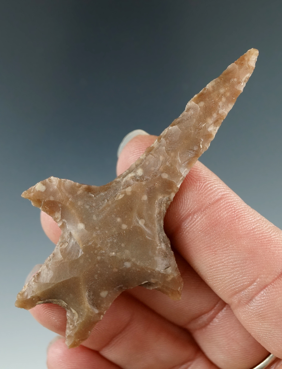 Excellent style on this 2 13/16" Pedernales Drill found in Texas.