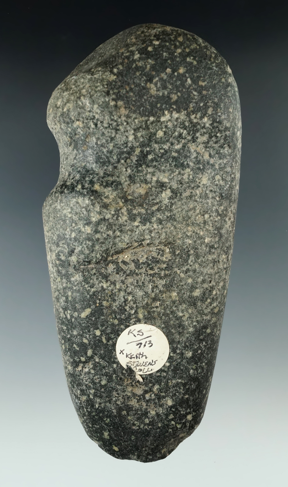 6 1/2" Long 3/4 Grooved Hardstone Axe found in New York. Ex. Keith Stevens.