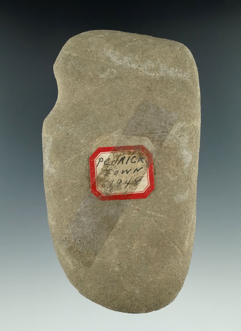 5 1/2" Long 3/4 Grooved Axe found in Pedricktown, Salem Co., New Jersey in 1948.