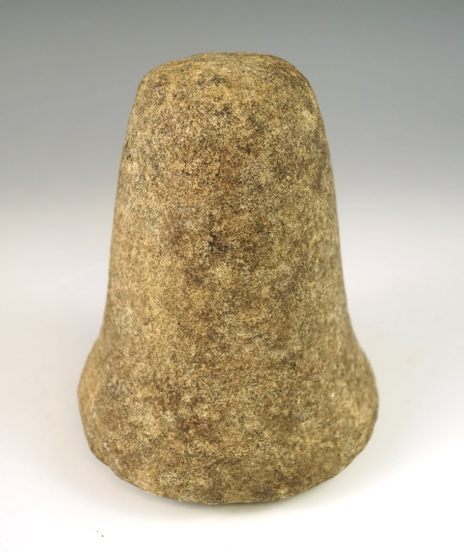 3 5/8" Bell Pestle with a nutting divot in base found in Ohio