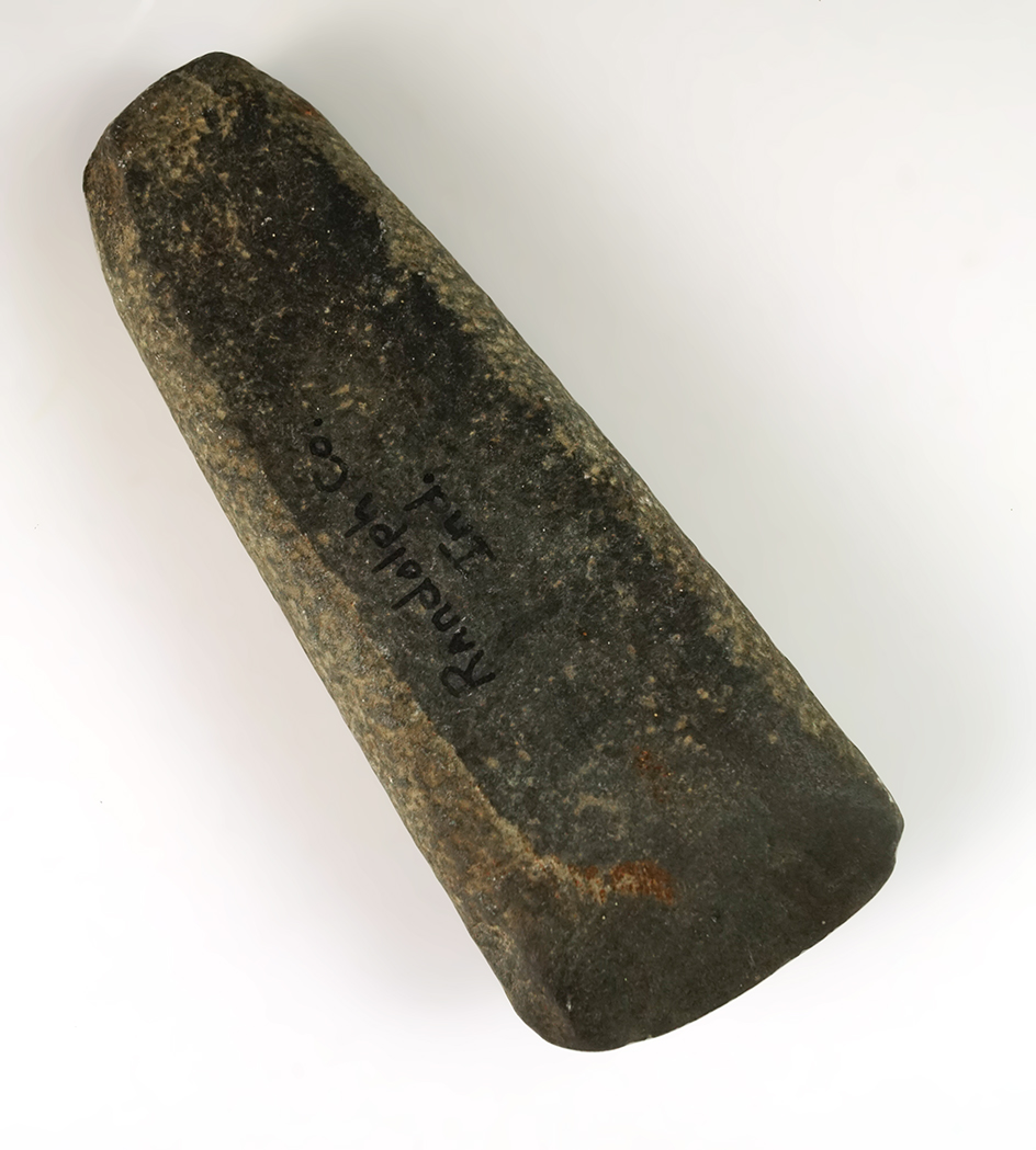 5 3/8" Hardstone Celt found in Randolph Co., Indiana.