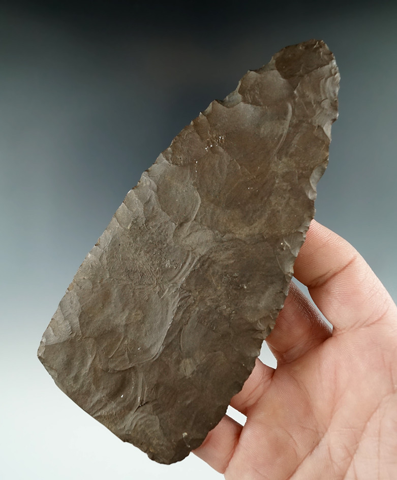 Large 5 1/4" Esopus chert Blade - anciently broken and salvaged base found near Norwich, NY.