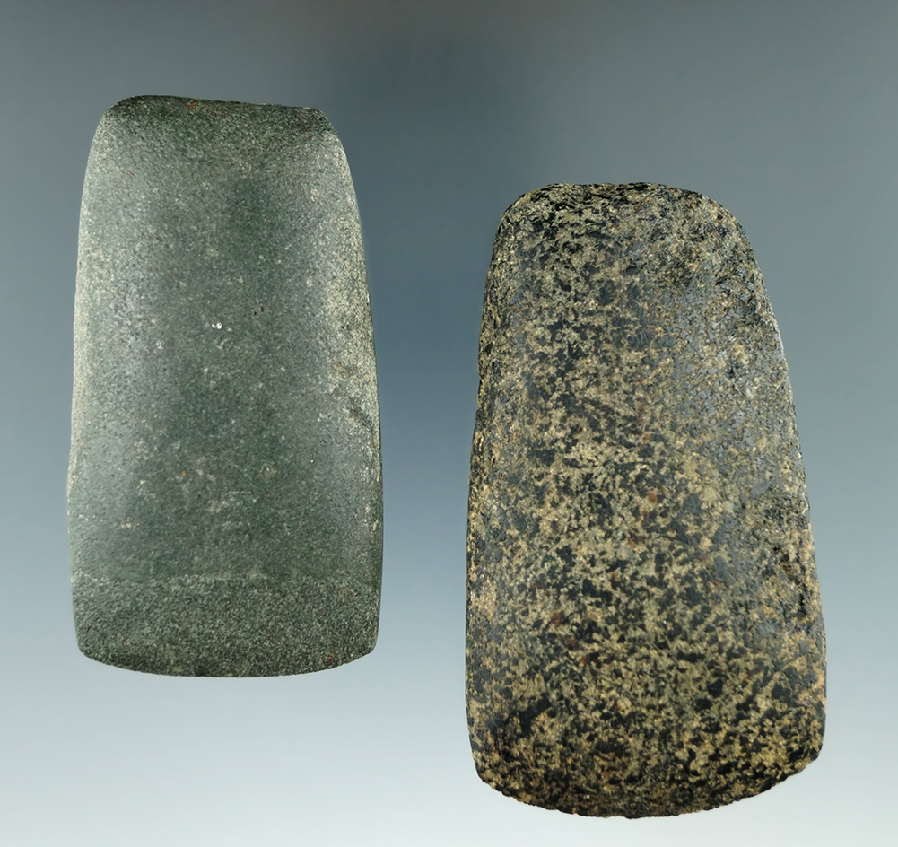 Pair of Celts that are nicely polished found in Michigan, largest is 3 5/16".