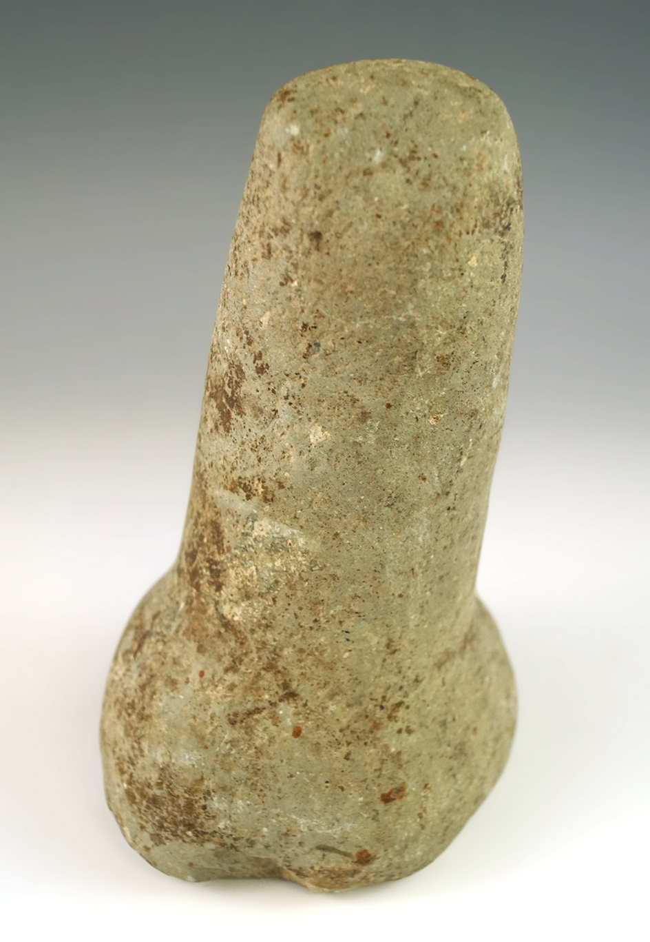 5 5/8" Bell Pestle with a nice nutting divot in base found in Ohio.