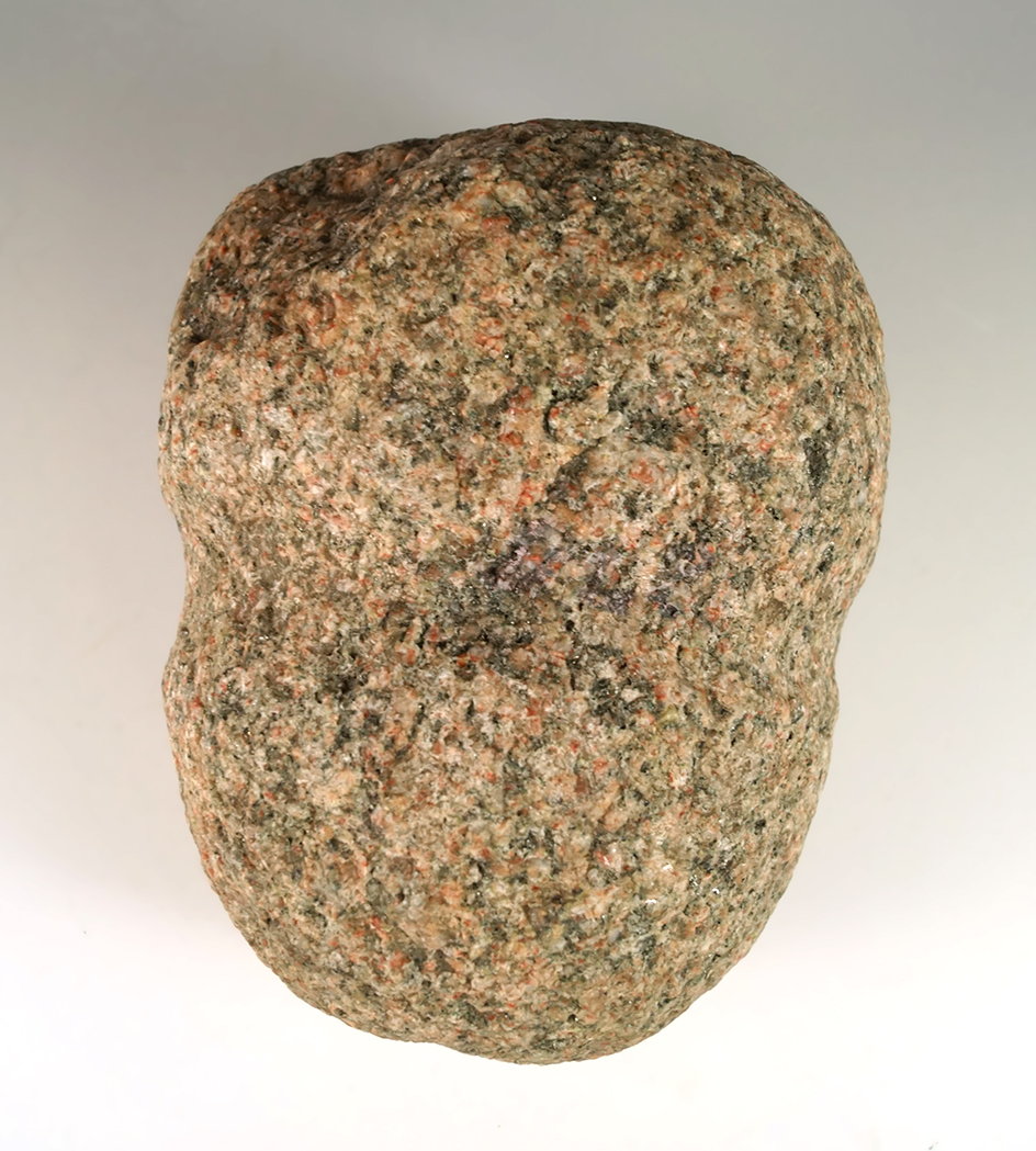 Large 5 5/8" Full Grooved Granite Maul found in Kansas.