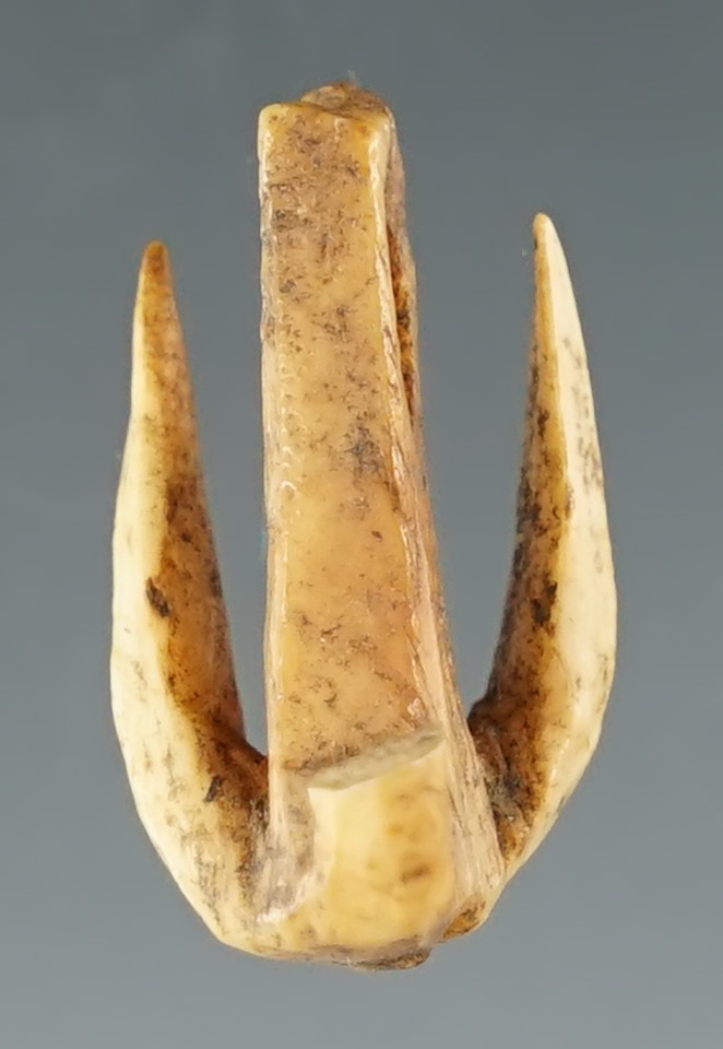 Very unique! 13/16" long Inuit  treble hooked made from ivory found in Alaska.